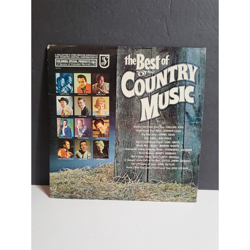 The Best Of Country Music Vinyl Record Jonny Cash Marty Robbins Carl Butler...